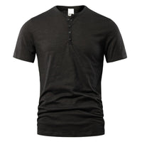 Casual Henley Neck T-Shirt – A Short Sleeve BasicAzizaK
