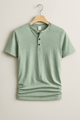 Casual Henley Neck T-Shirt – A Short Sleeve BasicAzizaK