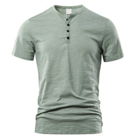 Casual Henley Neck T-Shirt – A Short Sleeve BasicAzizaK