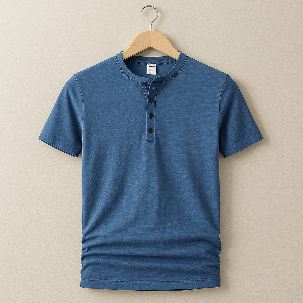 Casual Henley Neck T-Shirt – A Short Sleeve BasicAzizaK
