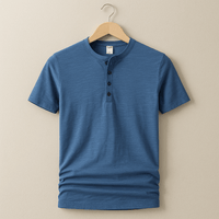 Casual Henley Neck T-Shirt – A Short Sleeve BasicAzizaK