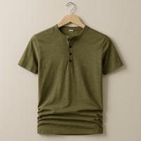 Casual Henley Neck T-Shirt – A Short Sleeve BasicAzizaK