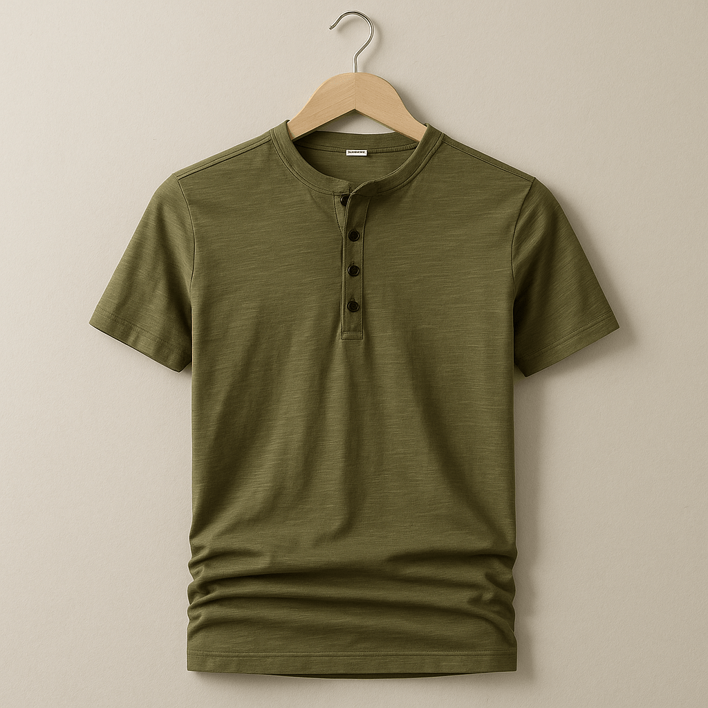 Casual Henley Neck T-Shirt – A Short Sleeve BasicAzizaK