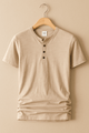 Casual Henley Neck T-Shirt – A Short Sleeve BasicAzizaK