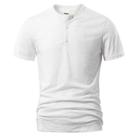 Casual Henley Neck T-Shirt – A Short Sleeve BasicAzizaK