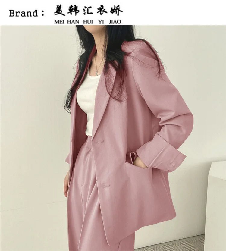 Casual Women's 2 - Piece Outfit Set: Long Sleeve Blazer and Pants – Stylish and Eye - Catching Fall FashionAzizaK