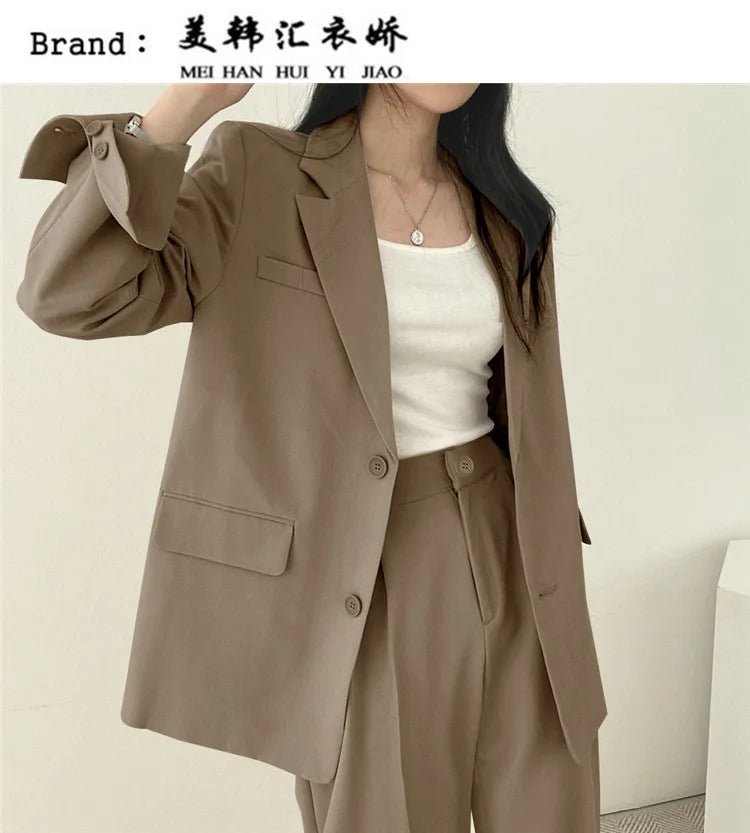 Casual Women's 2 - Piece Outfit Set: Long Sleeve Blazer and Pants – Stylish and Eye - Catching Fall FashionAzizaK