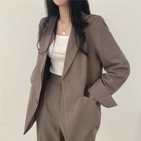 Casual Women's 2 - Piece Outfit Set: Long Sleeve Blazer and Pants – Stylish and Eye - Catching Fall FashionAzizaK