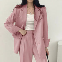 Casual Women's 2 - Piece Outfit Set: Long Sleeve Blazer and Pants – Stylish and Eye - Catching Fall FashionAzizaK