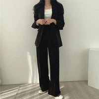 Casual Women's 2 - Piece Outfit Set: Long Sleeve Blazer and Pants – Stylish and Eye - Catching Fall FashionAzizaK