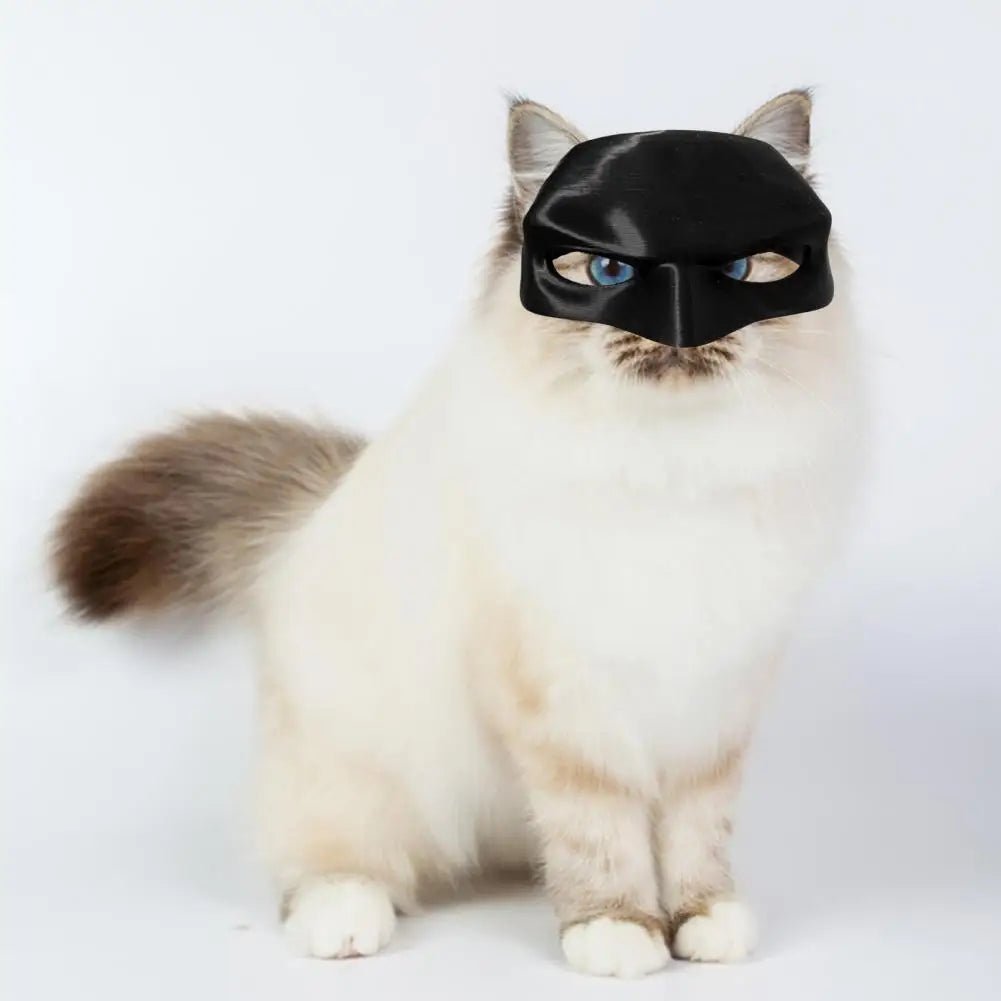 Cat Bat Cosplay Hat Cat Face Cushion Black Plastic Makeup Half Face Cover Animal Theme Pet Face Mask Cat Lover HeadwearAzizaK