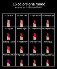 CHARMACY 16 Colors Waterproof Velvet Lipstick, Easy to Wear, Long Lasting.AzizaK