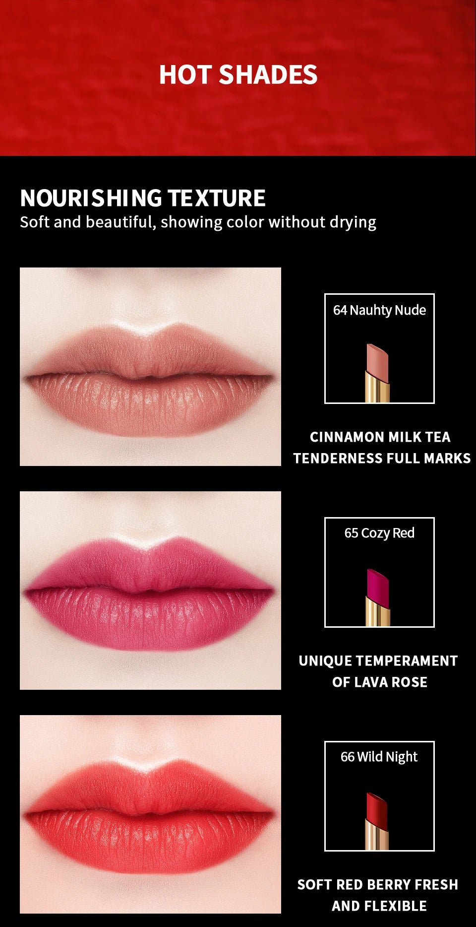 CHARMACY 16 Colors Waterproof Velvet Lipstick, Easy to Wear, Long Lasting.AzizaK