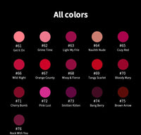 CHARMACY 16 Colors Waterproof Velvet Lipstick, Easy to Wear, Long Lasting.AzizaK