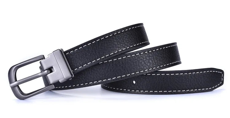 Children's leather belts, new fashion style, alloy design, pin buckle, boys and girls, casual beltAzizaK