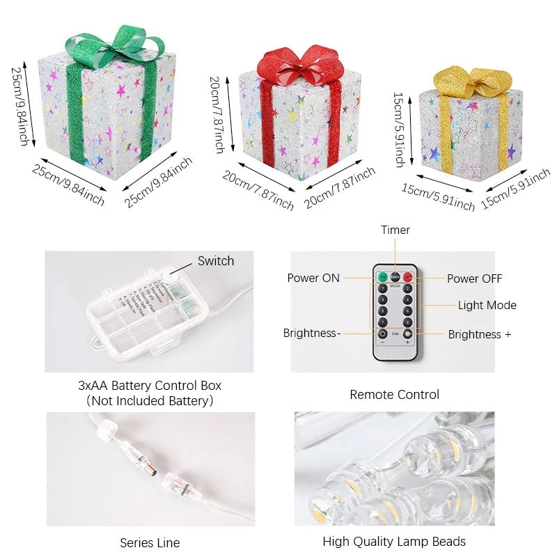 Christmas Lighted Gift Boxes with Remote ControlAzizaK