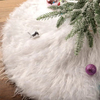 Christmas Tree Skirts 78/90/122cm White Plush Tree Skirt Navidad Christmas Tree Base Mat Ornament New Year Xmas Home DecorationAzizaK