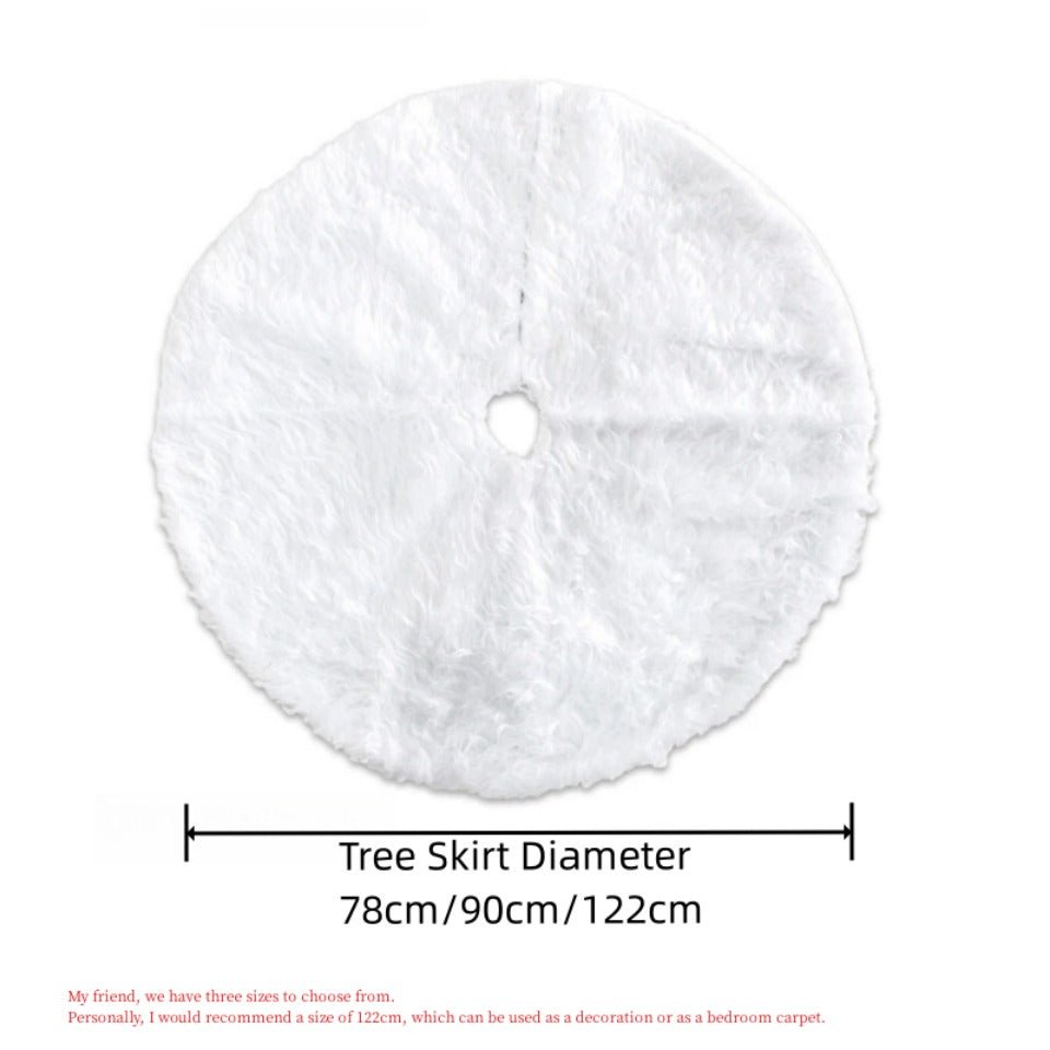 Christmas Tree Skirts 78/90/122cm White Plush Tree Skirt Navidad Christmas Tree Base Mat Ornament New Year Xmas Home DecorationAzizaK