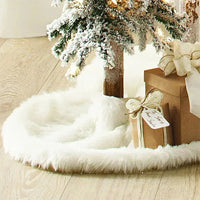 Christmas Tree Skirts 78/90/122cm White Plush Tree Skirt Navidad Christmas Tree Base Mat Ornament New Year Xmas Home DecorationAzizaK