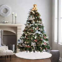 Christmas Tree Skirts 78/90/122cm White Plush Tree Skirt Navidad Christmas Tree Base Mat Ornament New Year Xmas Home DecorationAzizaK