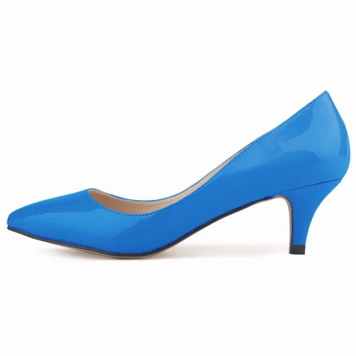 Classic Mid - Heel Pumps – Women’s Pointed Toe HeelsAzizaK