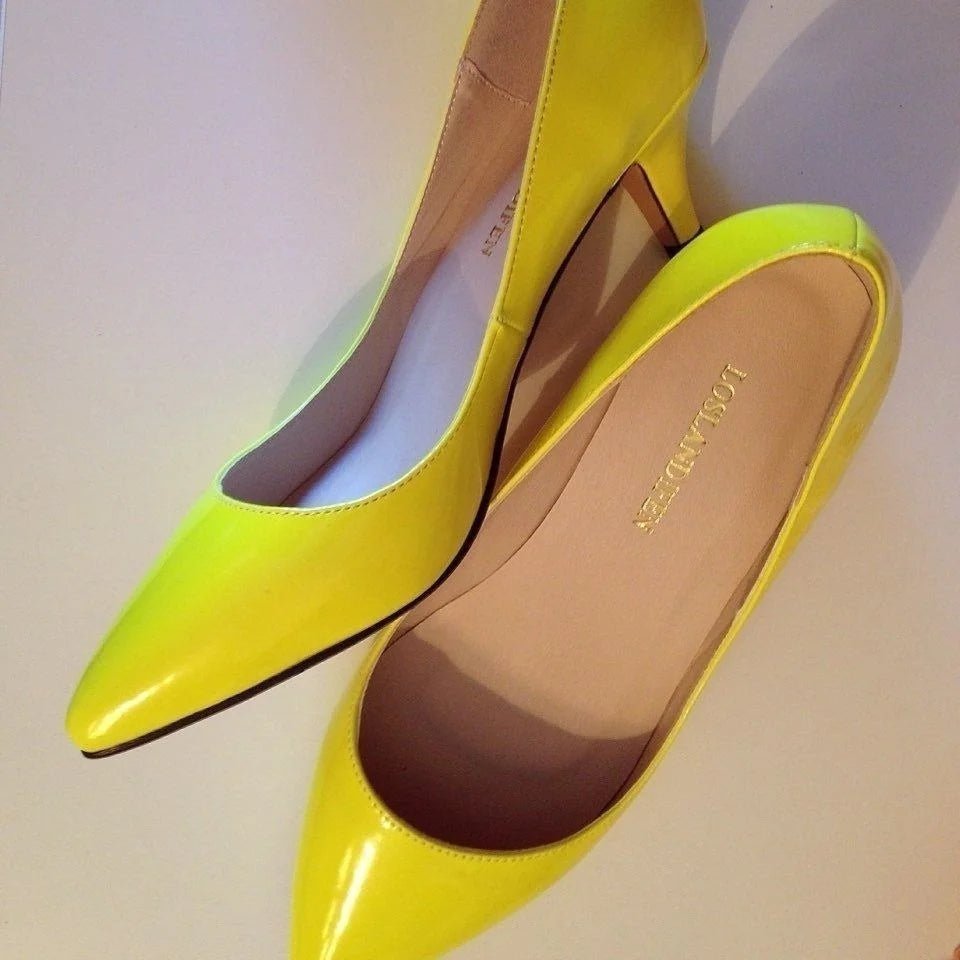 Classic Mid - Heel Pumps – Women’s Pointed Toe HeelsAzizaK