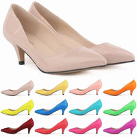 Classic Mid - Heel Pumps – Women’s Pointed Toe HeelsAzizaK