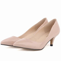 Classic Mid - Heel Pumps – Women’s Pointed Toe HeelsAzizaK