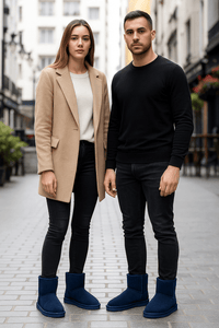 Classic Navy Suede winter Boots – Unisex ComfortAzizaK