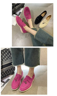 Colorful Suede Loafers – Women’s Casual Slip - On ShoesAzizaK