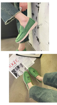 Colorful Suede Loafers – Women’s Casual Slip - On ShoesAzizaK