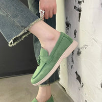 Colorful Suede Loafers – Women’s Casual Slip - On ShoesAzizaK