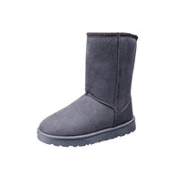 Comfortable Solid Color Medium Top Snow BootsAzizaK