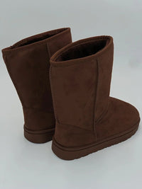 Comfortable Solid Color Medium Top Snow BootsAzizaK