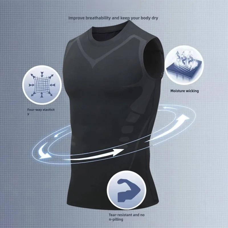 💪 Compression Tank Top – Sleeveless Quick - Dry Gym ShirtAzizaK