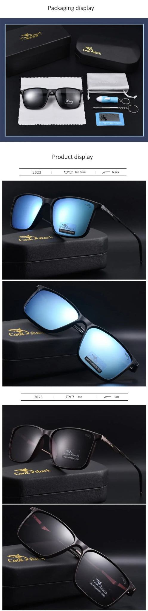 Cook Shark Polarized Sunglasses UV Protection Special Driving GlassesAzizaK