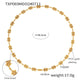 Copper Beaded Necklace Bracelet For Women 18K Gold Plated Waterproof No Tarnish Women's Necklaces Bracelets Woman Jewelry SetsAzizaK