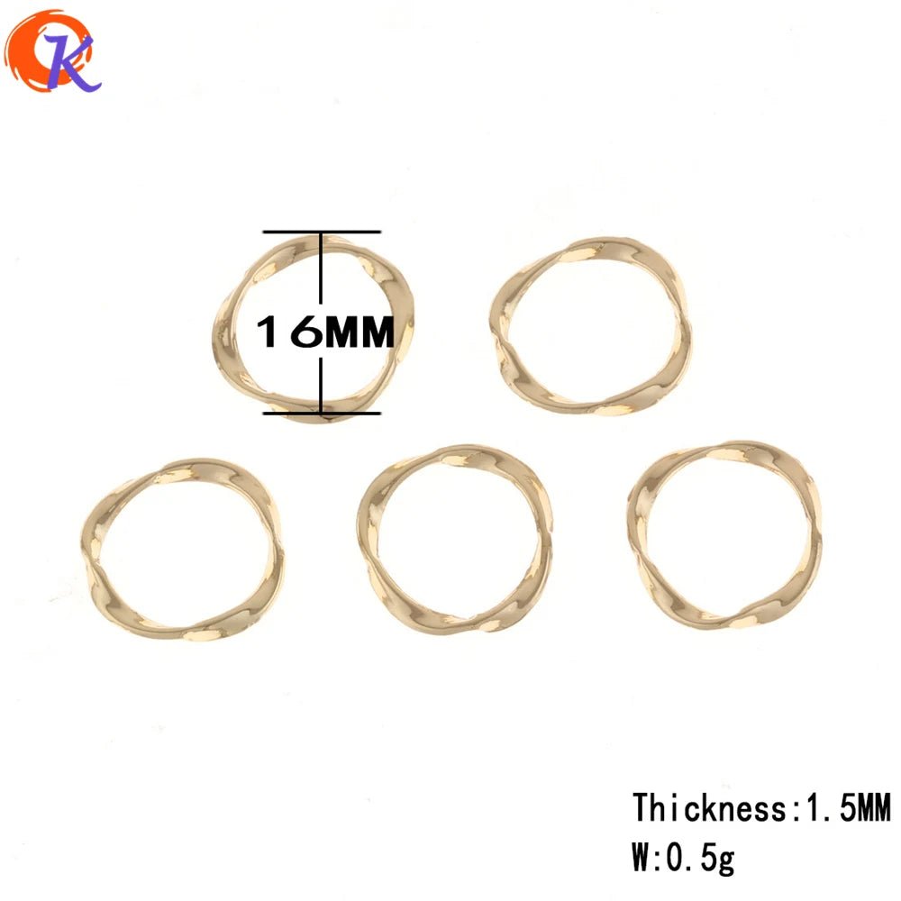 Cordial Design DIY Handmade Jewelry Accessories Customized Beads for Earrings and Rings 100Pcs 16MM 21MM 32MM 42MM SizeAzizaK