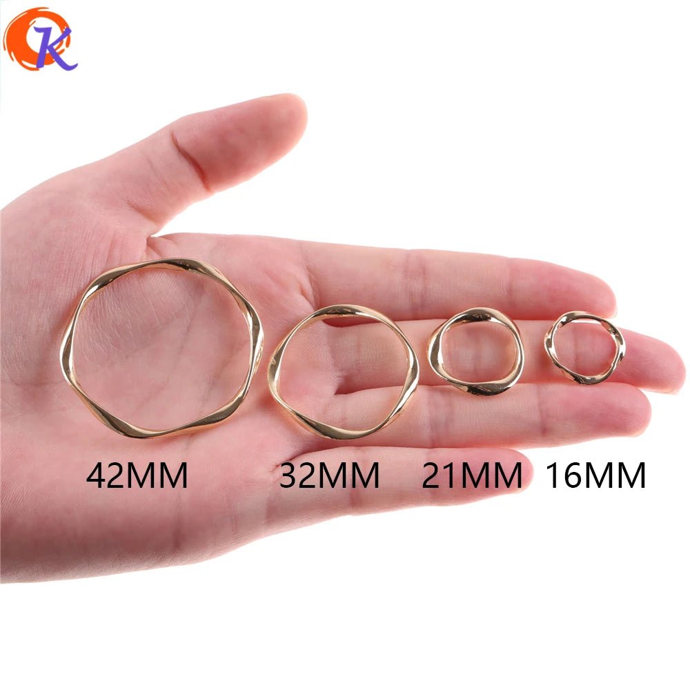 Cordial Design DIY Handmade Jewelry Accessories Customized Beads for Earrings and Rings 100Pcs 16MM 21MM 32MM 42MM SizeAzizaK