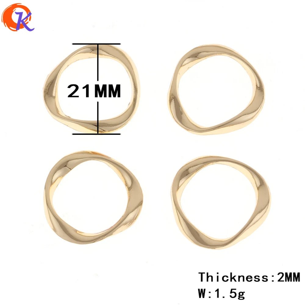 Cordial Design DIY Handmade Jewelry Accessories Customized Beads for Earrings and Rings 100Pcs 16MM 21MM 32MM 42MM SizeAzizaK