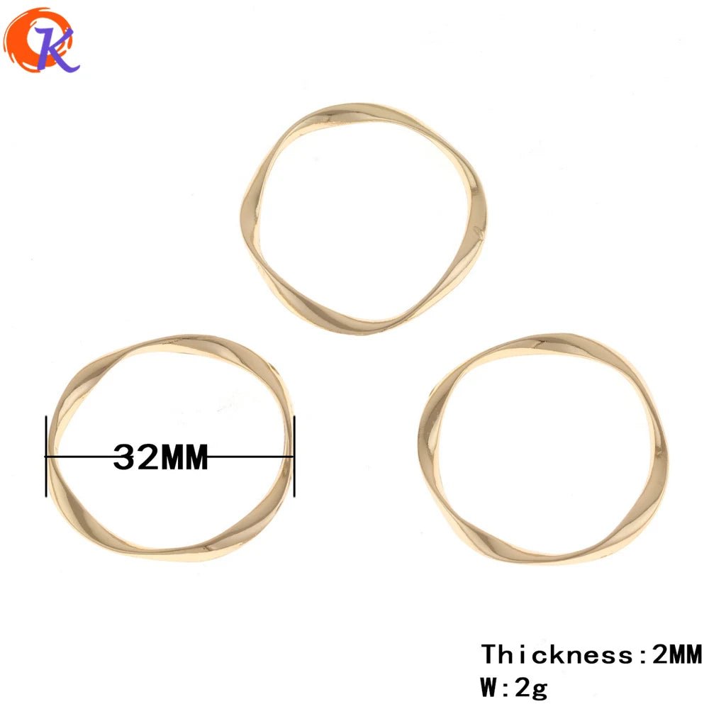 Cordial Design DIY Handmade Jewelry Accessories Customized Beads for Earrings and Rings 100Pcs 16MM 21MM 32MM 42MM SizeAzizaK