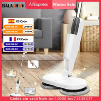 Cordless Electric Spin Mop 360° Rotating Spin Cleaning 2 in 1 Wet and Dry UseAzizaK