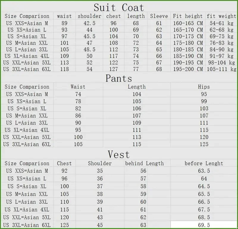 Costume 3 Pieces (jacket/trousers wedding vest)AzizaK