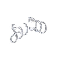 Creative 925 silver needle shaped earrings simpleAzizaK