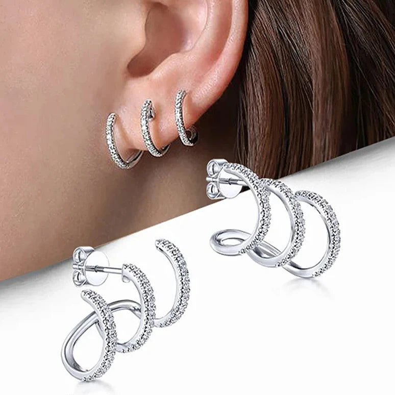 Creative 925 silver needle shaped earrings simpleAzizaK