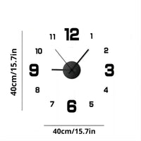 Creative DIY Frameless Wall Clock Wall StickerAzizaK