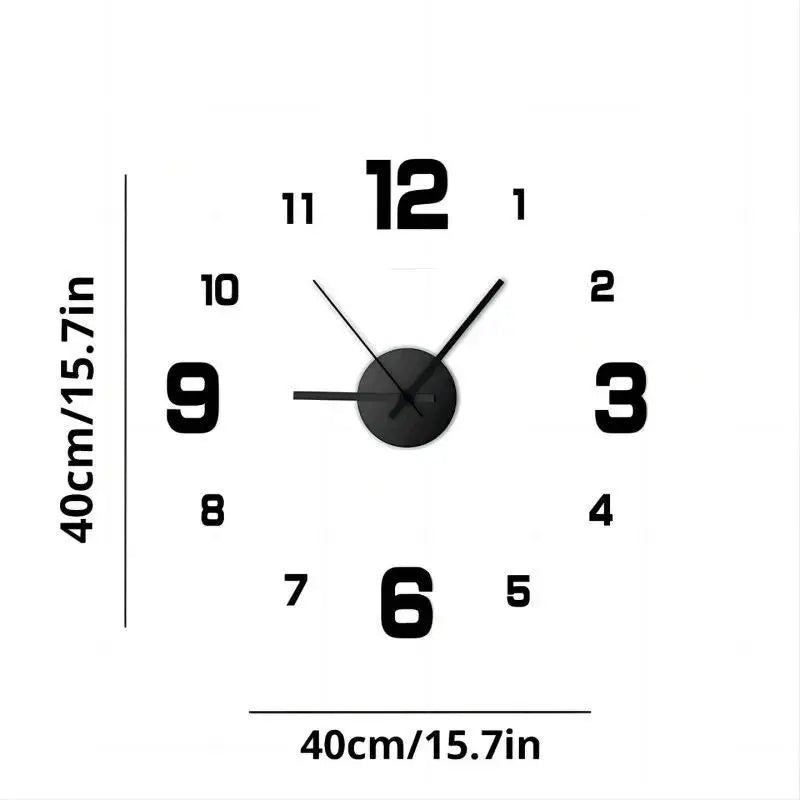 Creative DIY Frameless Wall Clock Wall StickerAzizaK