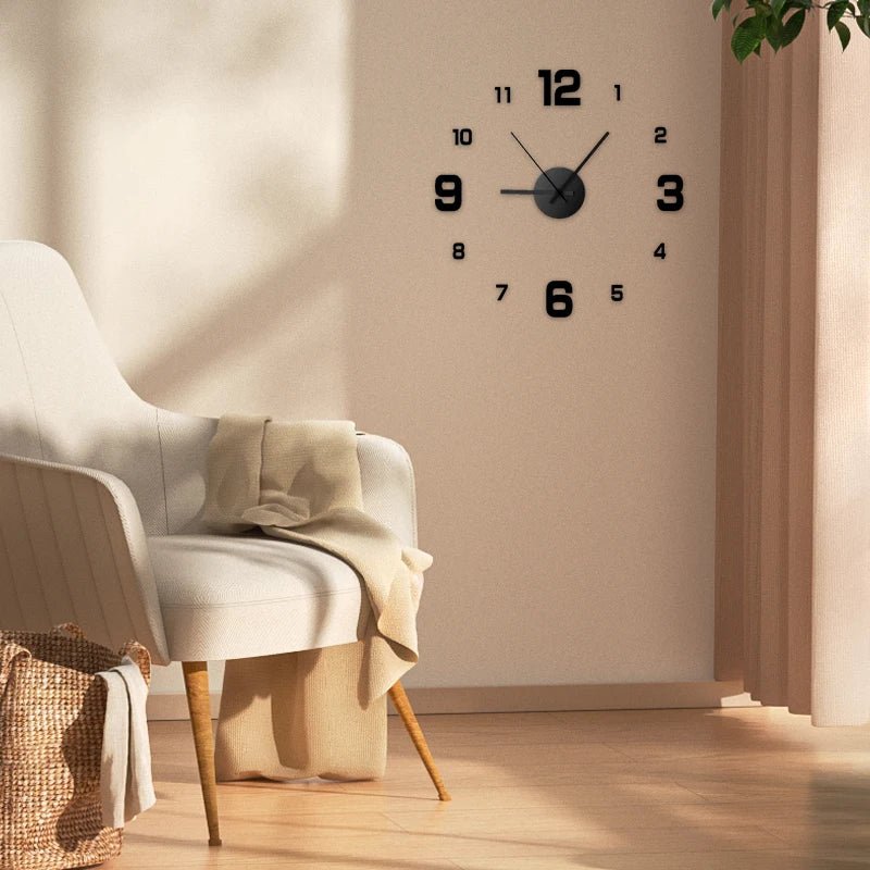 Creative DIY Frameless Wall Clock Wall StickerAzizaK