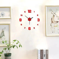 Creative DIY Frameless Wall Clock Wall StickerAzizaK