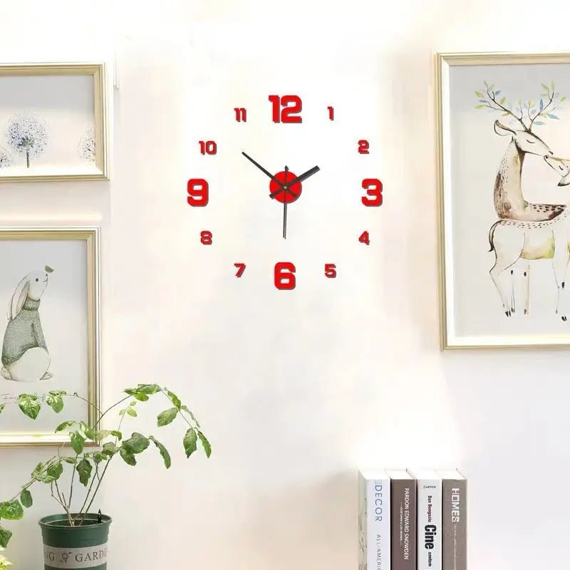 Creative DIY Frameless Wall Clock Wall StickerAzizaK